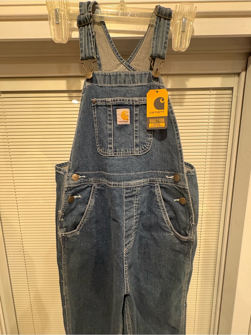 Carhartt Kid's CM9756 Unlined Denim Bib Overall - Girls